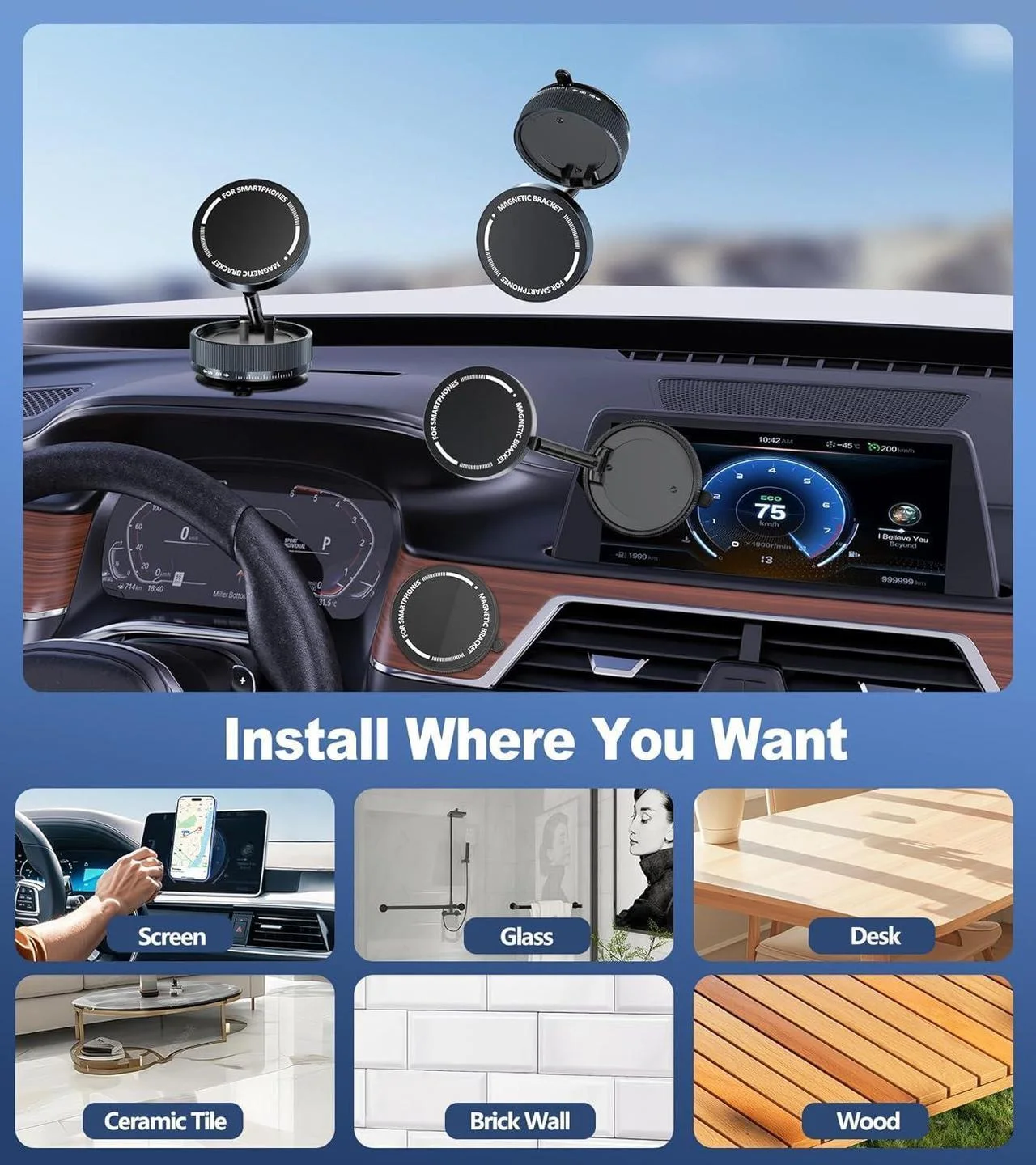 حامل الهاتف  بتقنية  الشفط  v2 ⭐⭐⭐⭐⭐