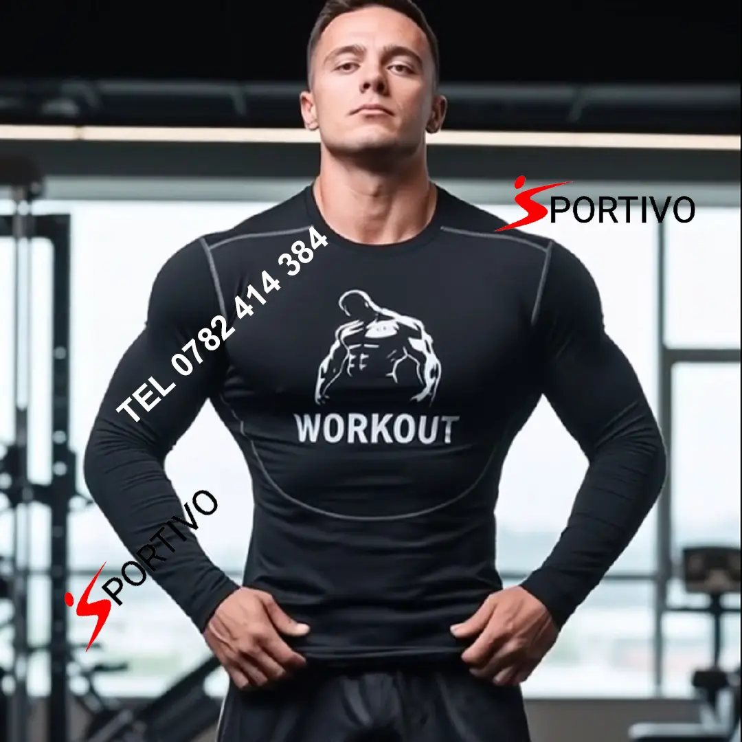 WORKOUT compression sport T-shirt قميص الضغط الرياضي من علامة ووركاوت، يشد البدن و مريح، قماش نوعية ممتازة يسمح بتنفس الجسم و يحافظ على حرارة ملائمة، ملائم لكل الرياضات
