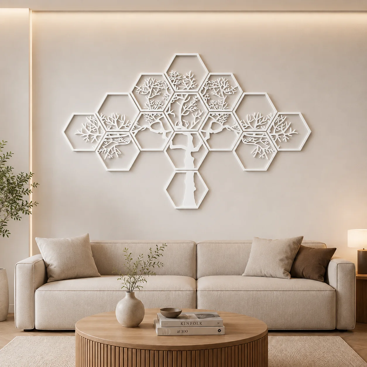 Décoration Murale Arbre Hexagonal – Collection HsouK