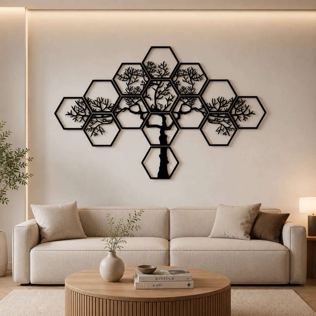 Décoration Murale Arbre Hexagonal – Collection HsouK