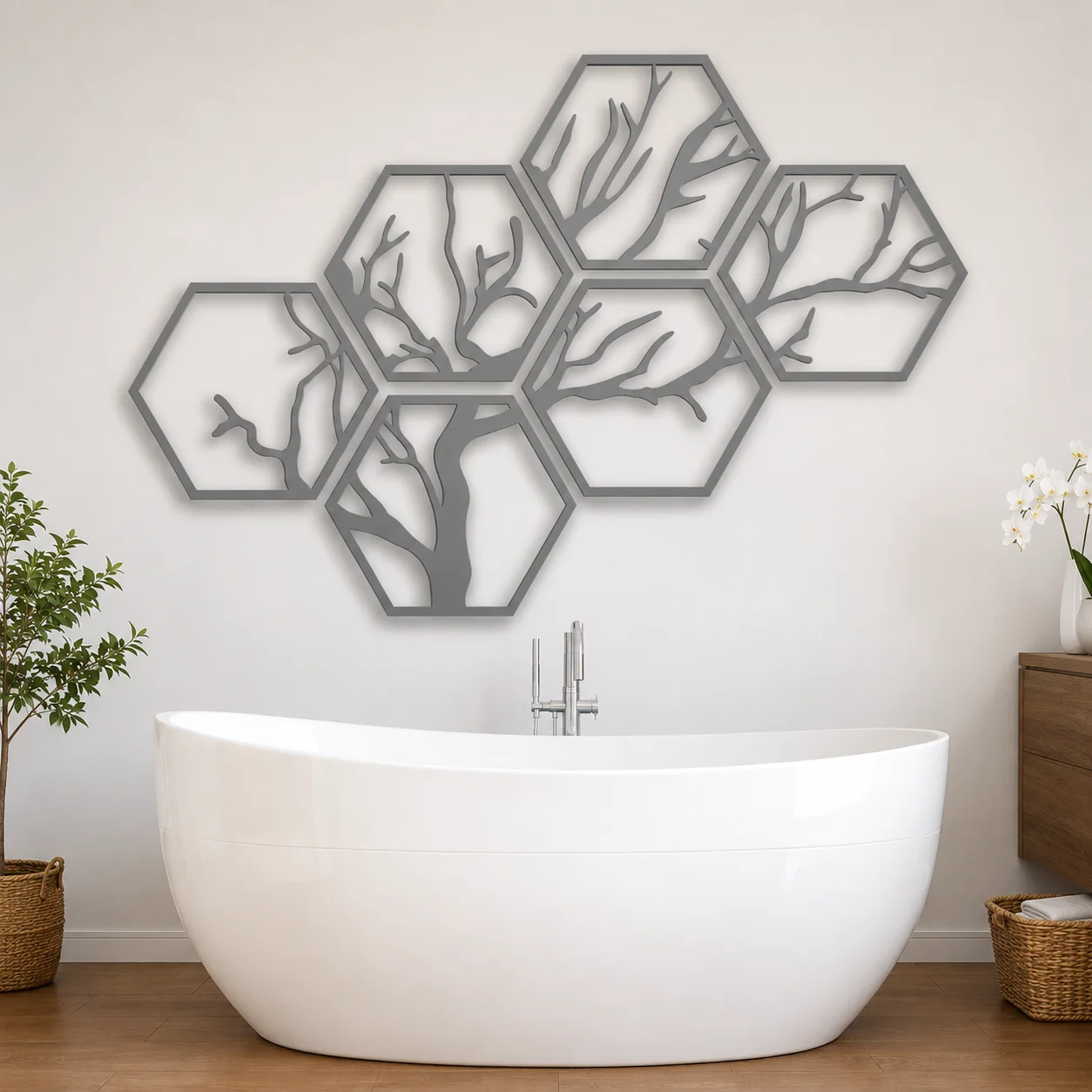 Décoration Murale Arbre Hexagonal – Collection HsouK