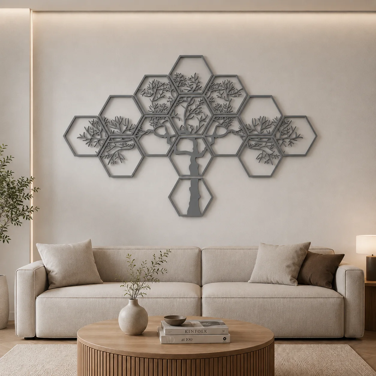 Décoration Murale Arbre Hexagonal – Collection HsouK