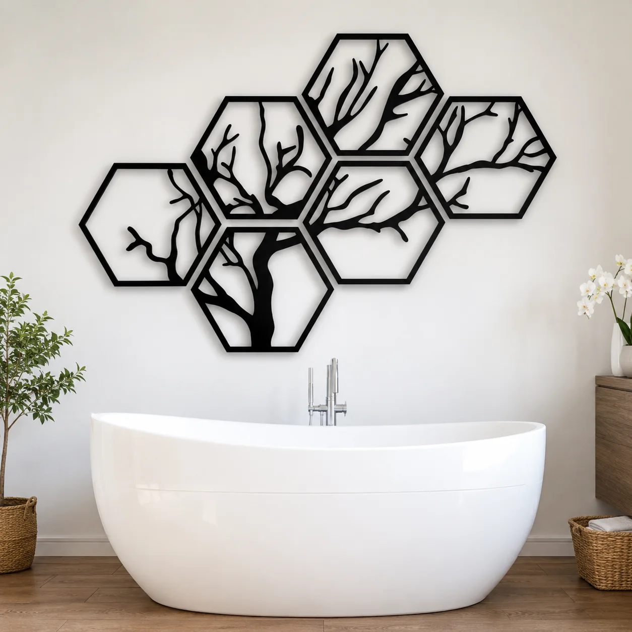 Décoration Murale Arbre Hexagonal – Collection HsouK