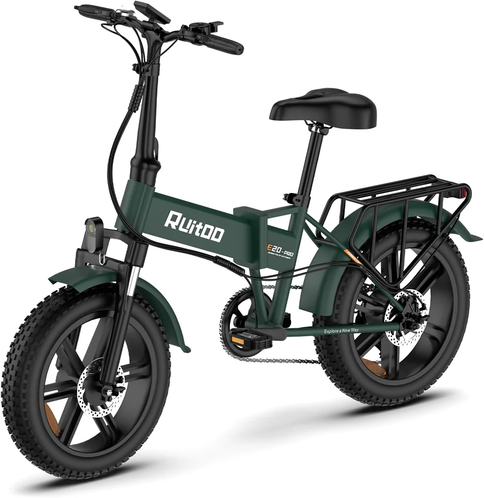 RUITOO E20PRO 100KM di Autonomia l Pneumatici 20" l Batteria da 48V/13Ah