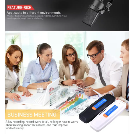 Clé USB enregistreur vocal avec détection de voix