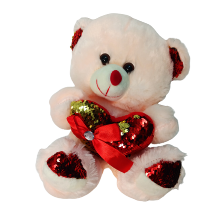 Peluche ourson rouge