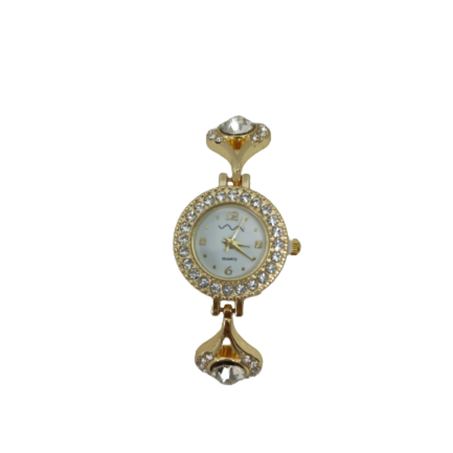 Montre Dorée avec perles