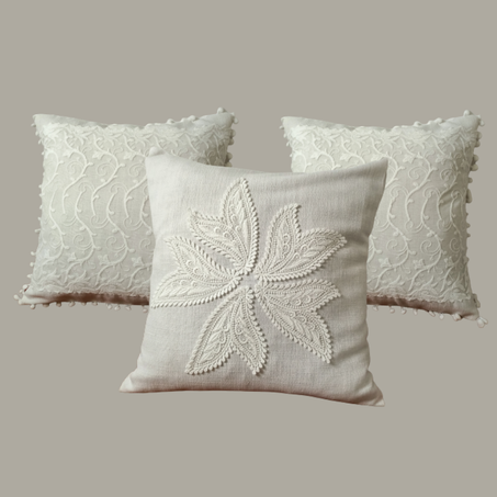 Pack 3 coussin Tissu Lin