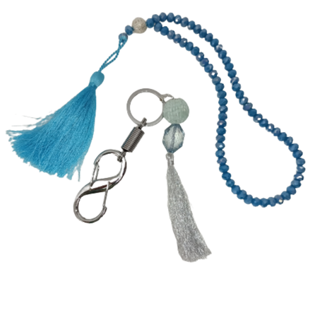 Pack Sebha et porte clé faits main Bleu clair