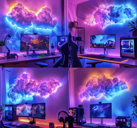 ضوء ثلاثي الأبعاد على شكل سحابة