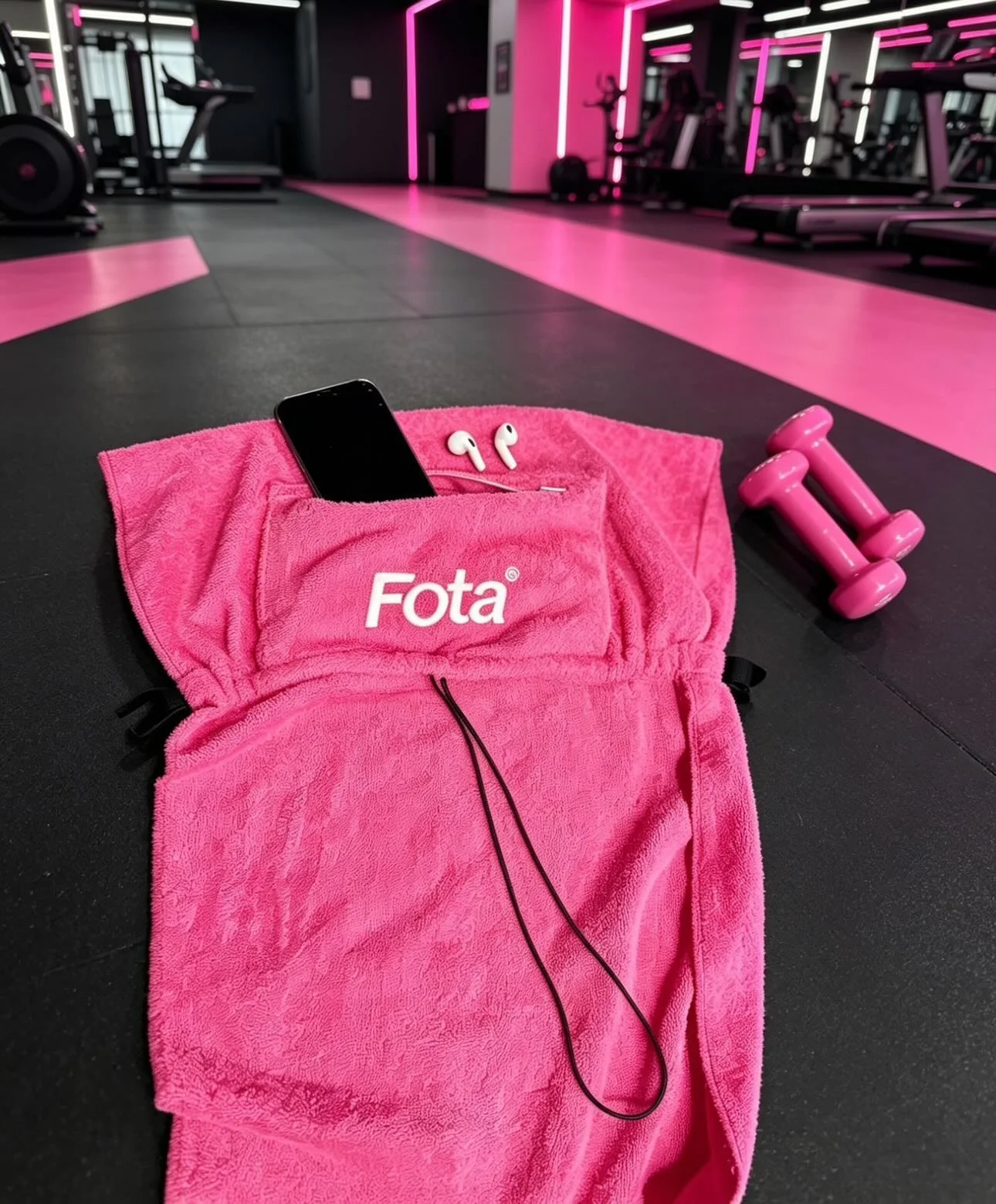 Gym Towel with Pocket Family Fota