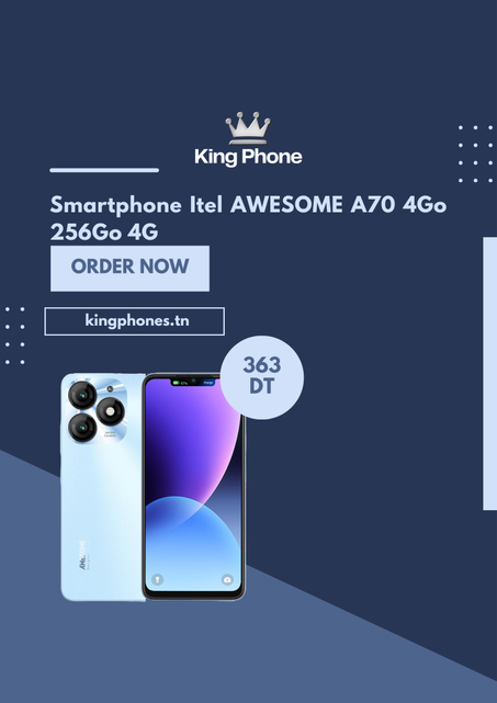 Smartphone Itel AWESOME A70 4Go 256Go 4G