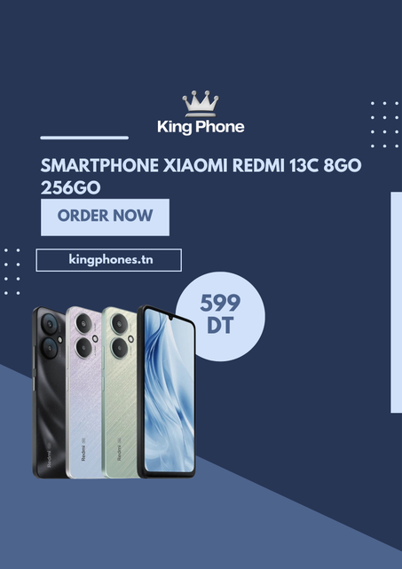 SMARTPHONE XIAOMI REDMI 13C / 8 GO / 256 GO