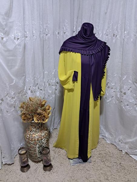 (crep de soie ) عباية نسائية