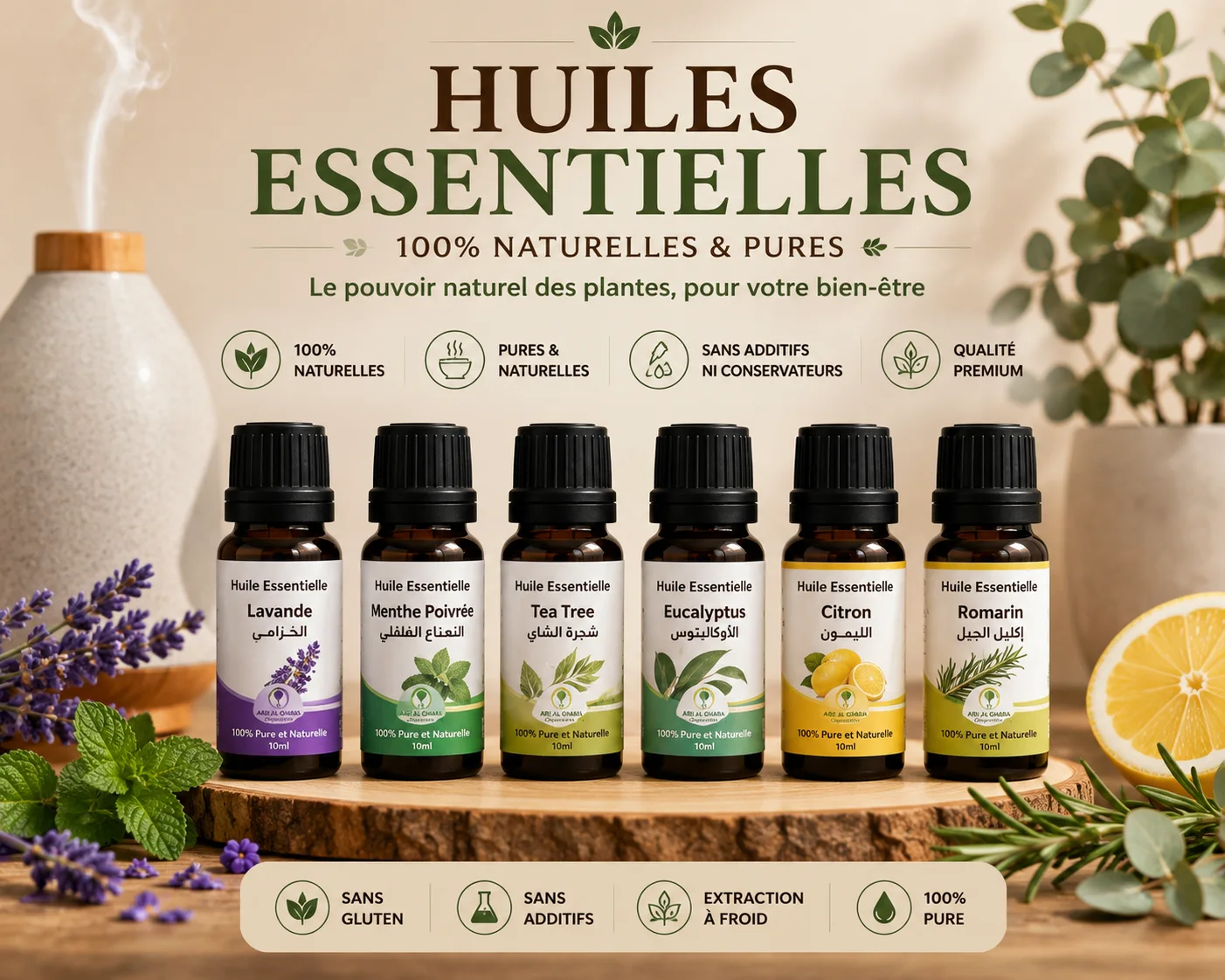 Les huiles essentiels - الزيوت الأساسية