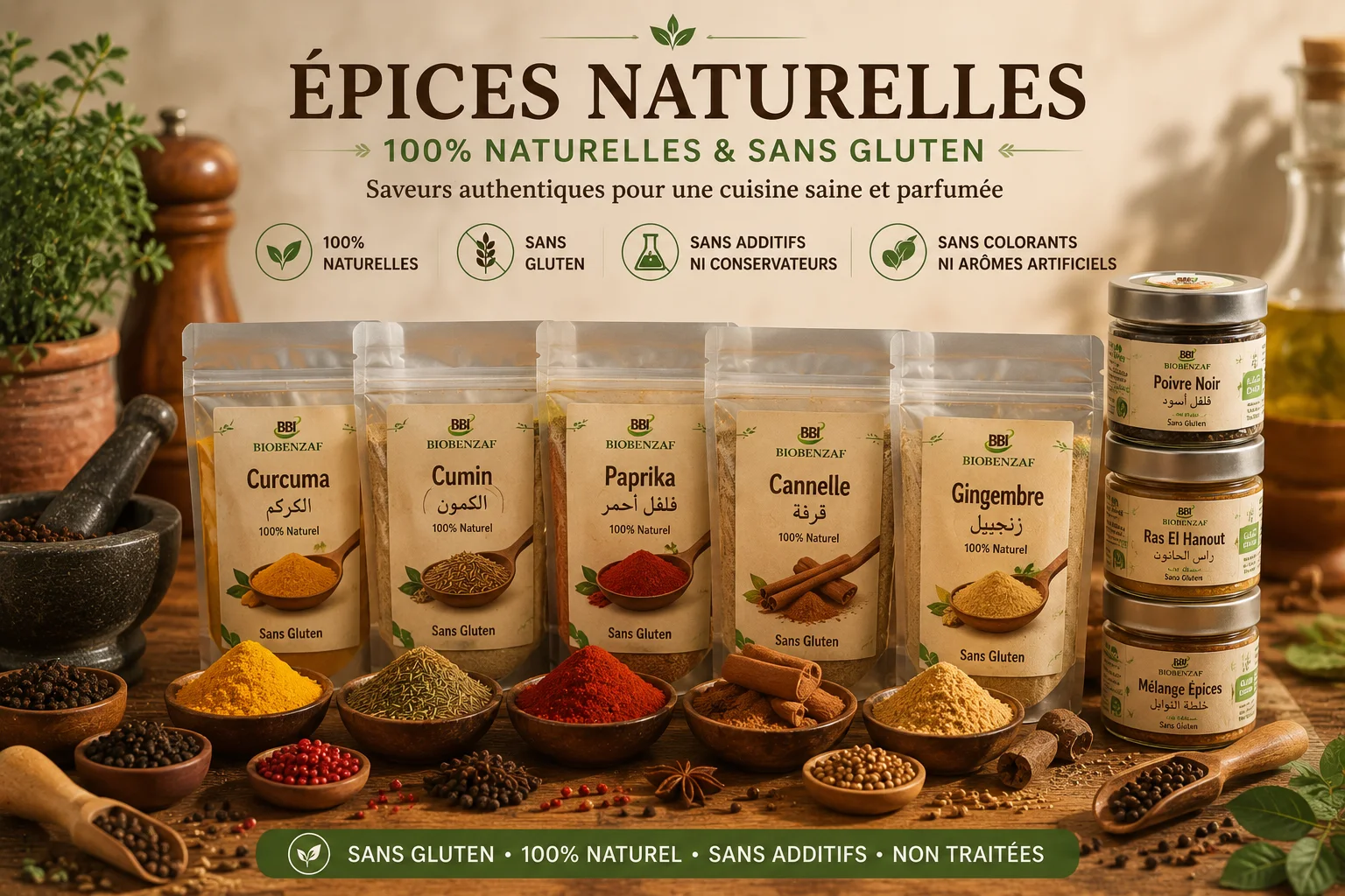 Les épices sans gluten