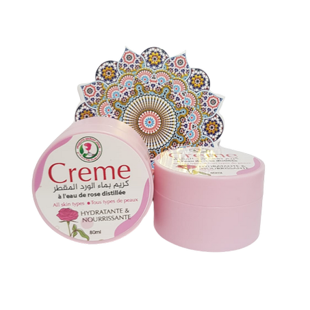 كريم بالماء الورد المقطر