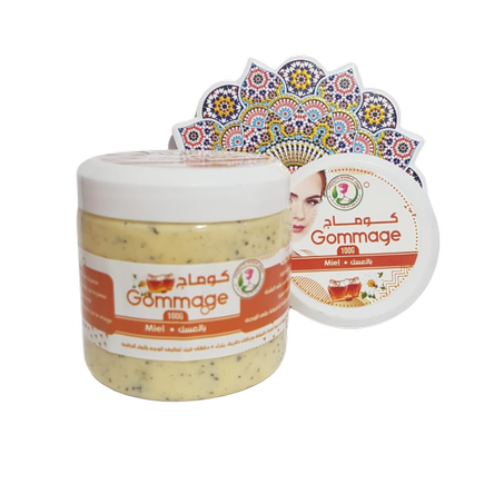 مقشر بالعسل للوجه والعنق والجسم
