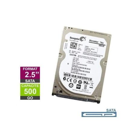 Seagate Disque Dur HDD SATA 2.5" Slim pour pc portable 500GB