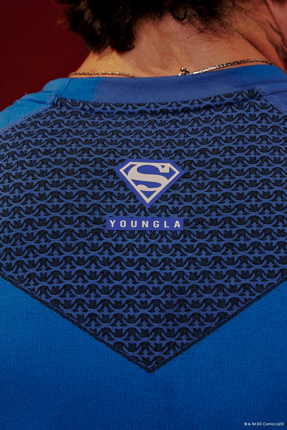 blue  Superman Compression Tees