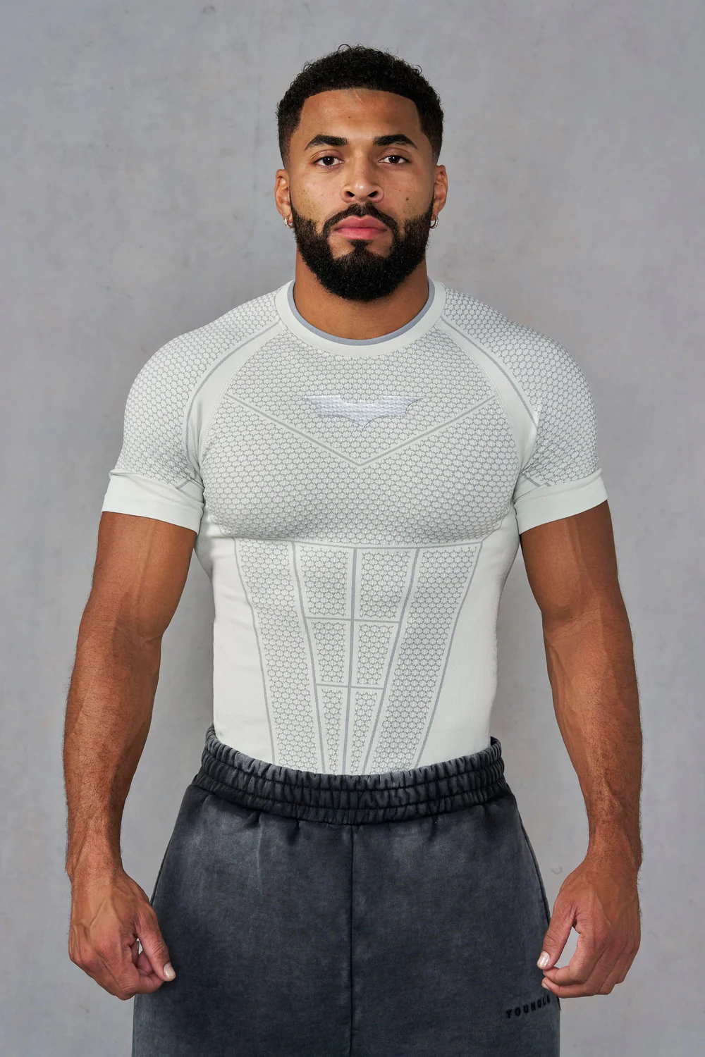 white Batman Compression Tees