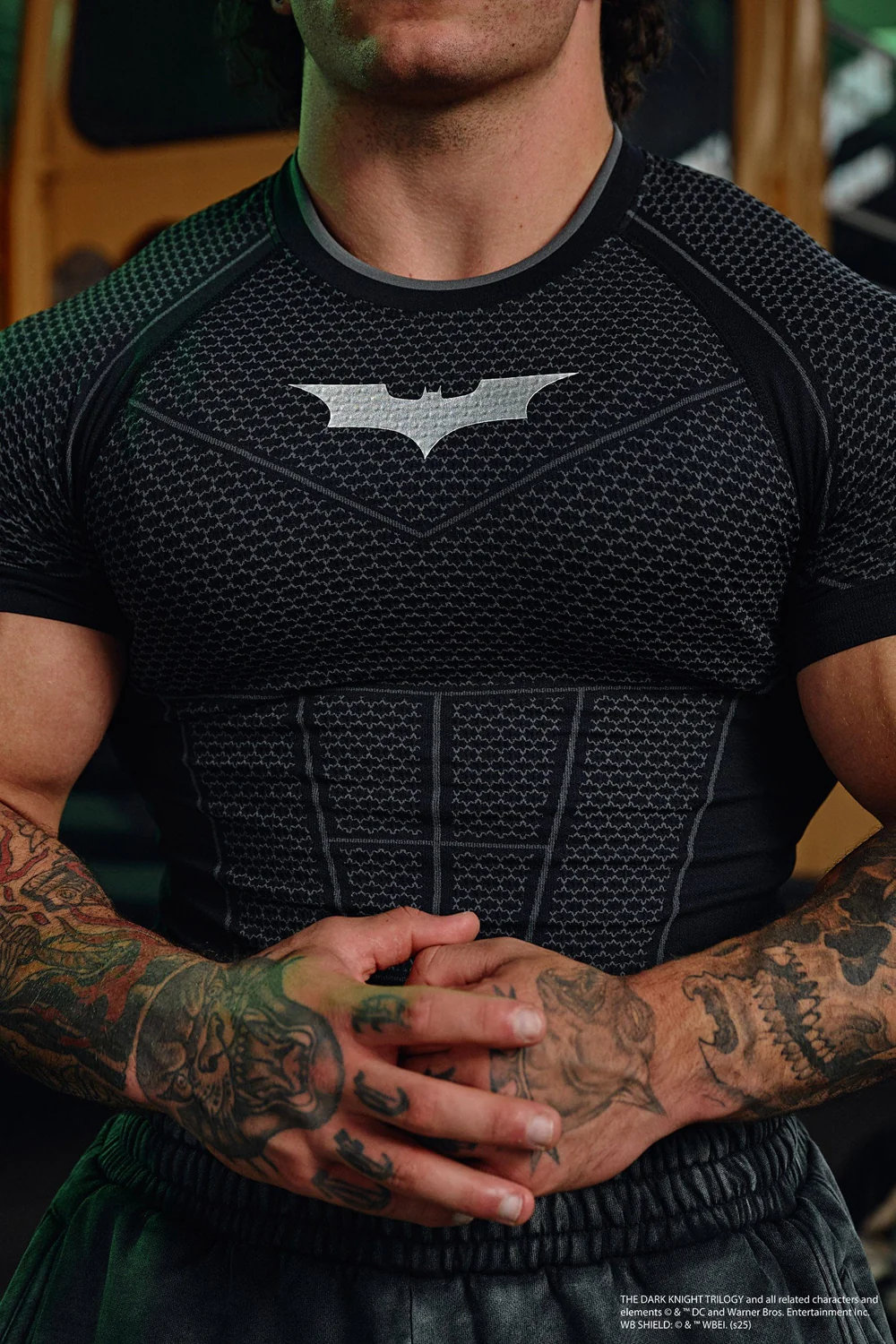 black Batman Compression Tees