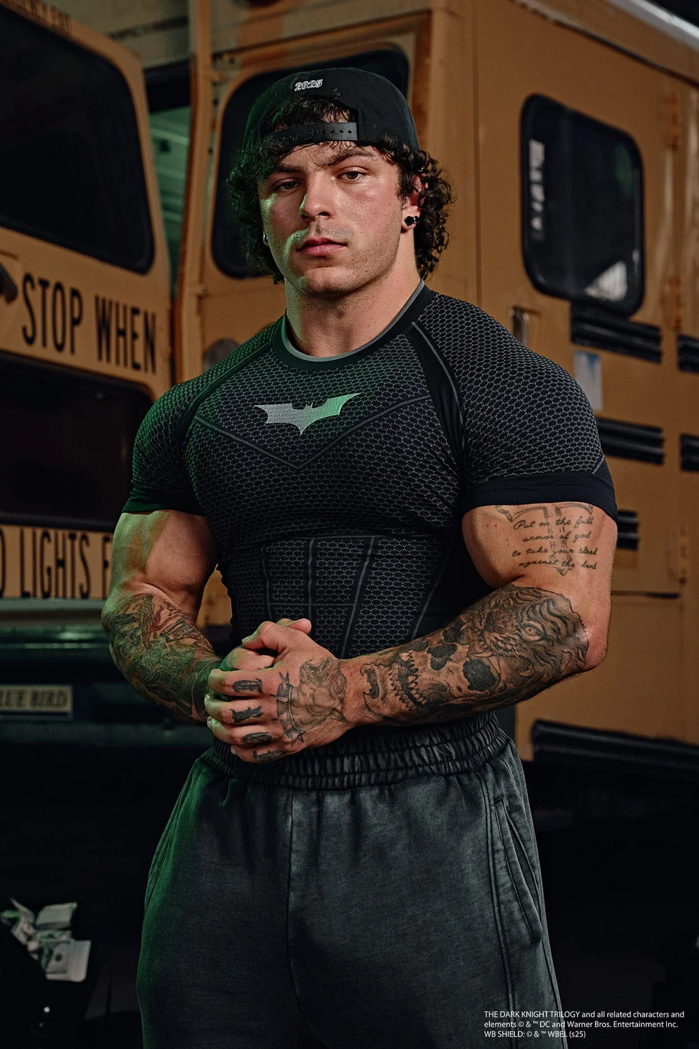 black Batman Compression Tees