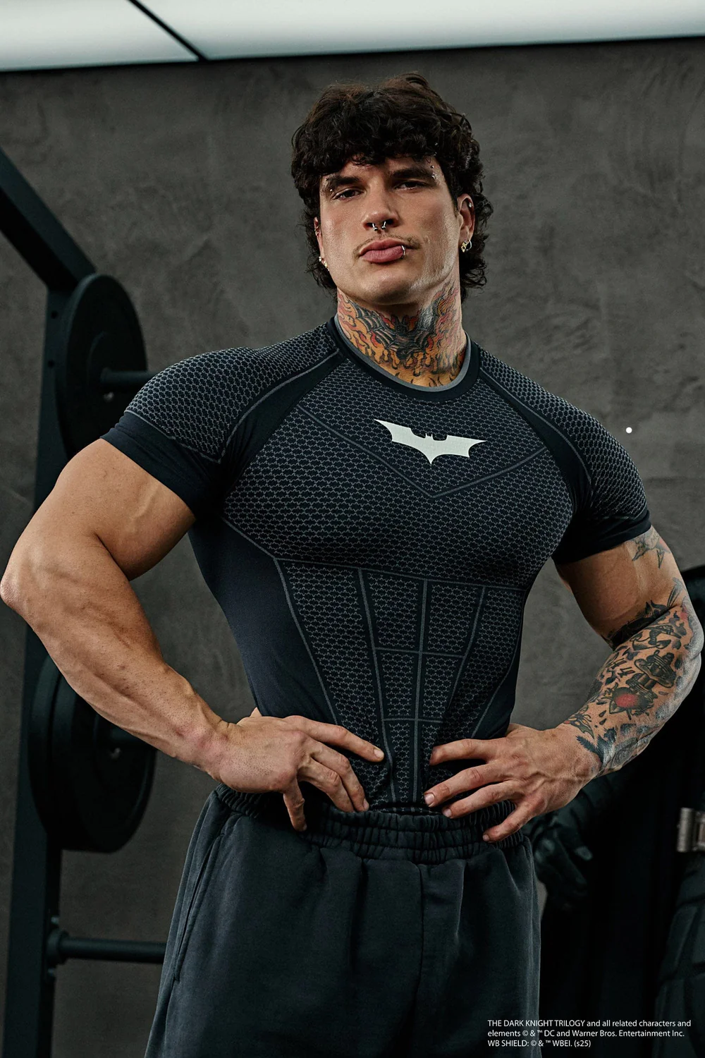 black Batman Compression Tees