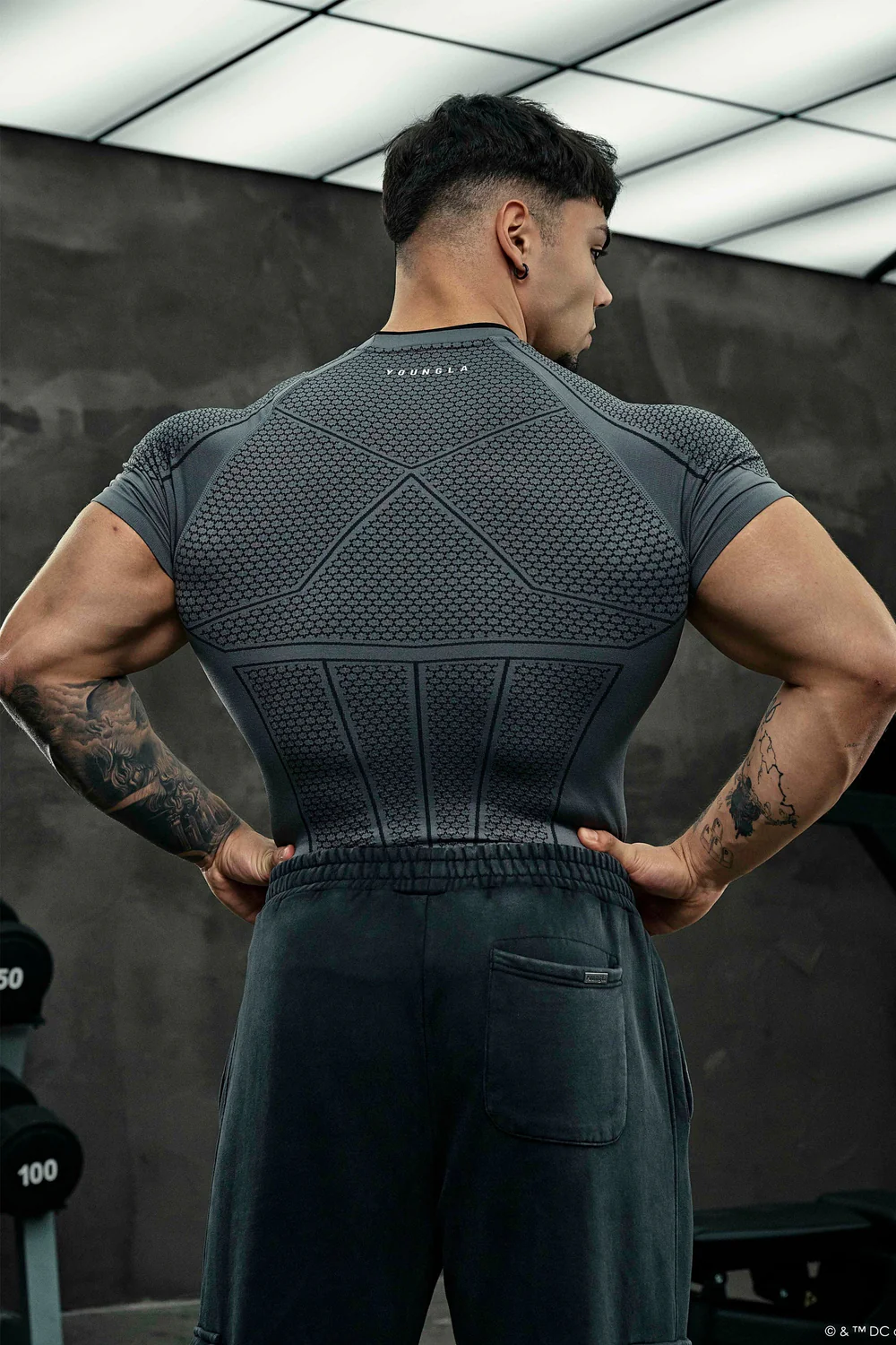 Grey Green Batman Compression Tees