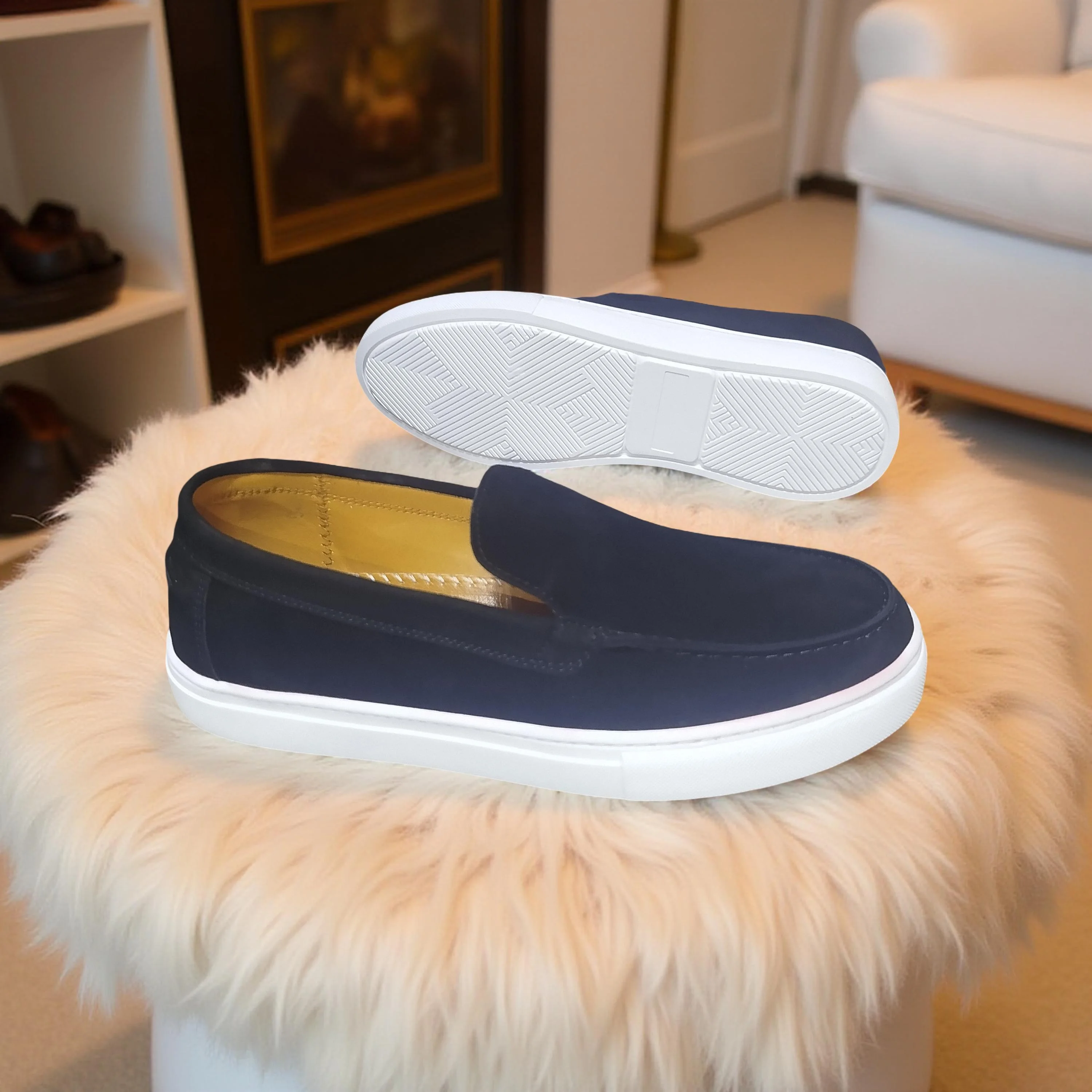 Mocassins cuir dim noir B501