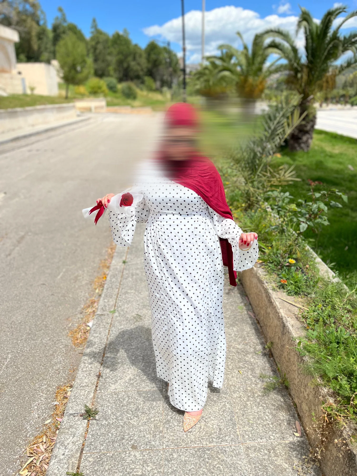 robe polka dots