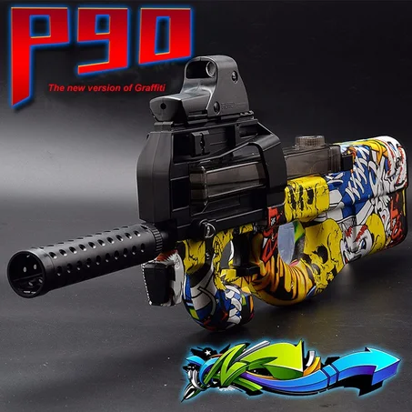 Electric P90 Graffiti Edition Toy Gun Live CS Assault Snipe Simulation (LIMITED EDITION)