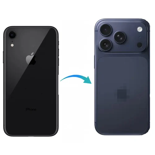 Coque iPhone XR بتصميم iPhone 17 - لون أزرق