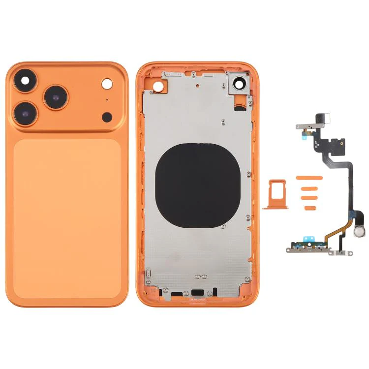 Coque iPhone XR بتصميم iPhone 17 - لون برتقالي
