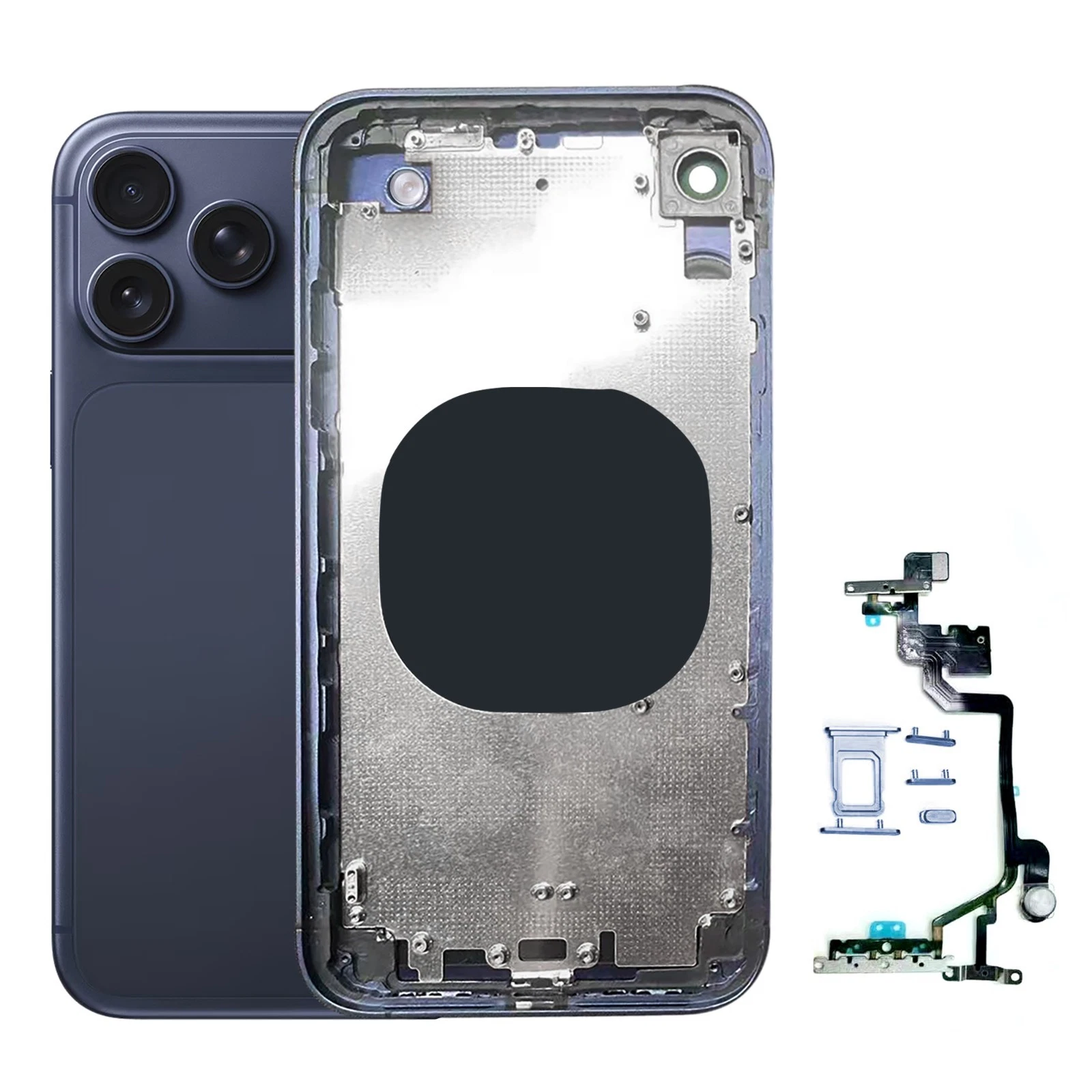 Coque iPhone XR بتصميم iPhone 17 - لون أزرق