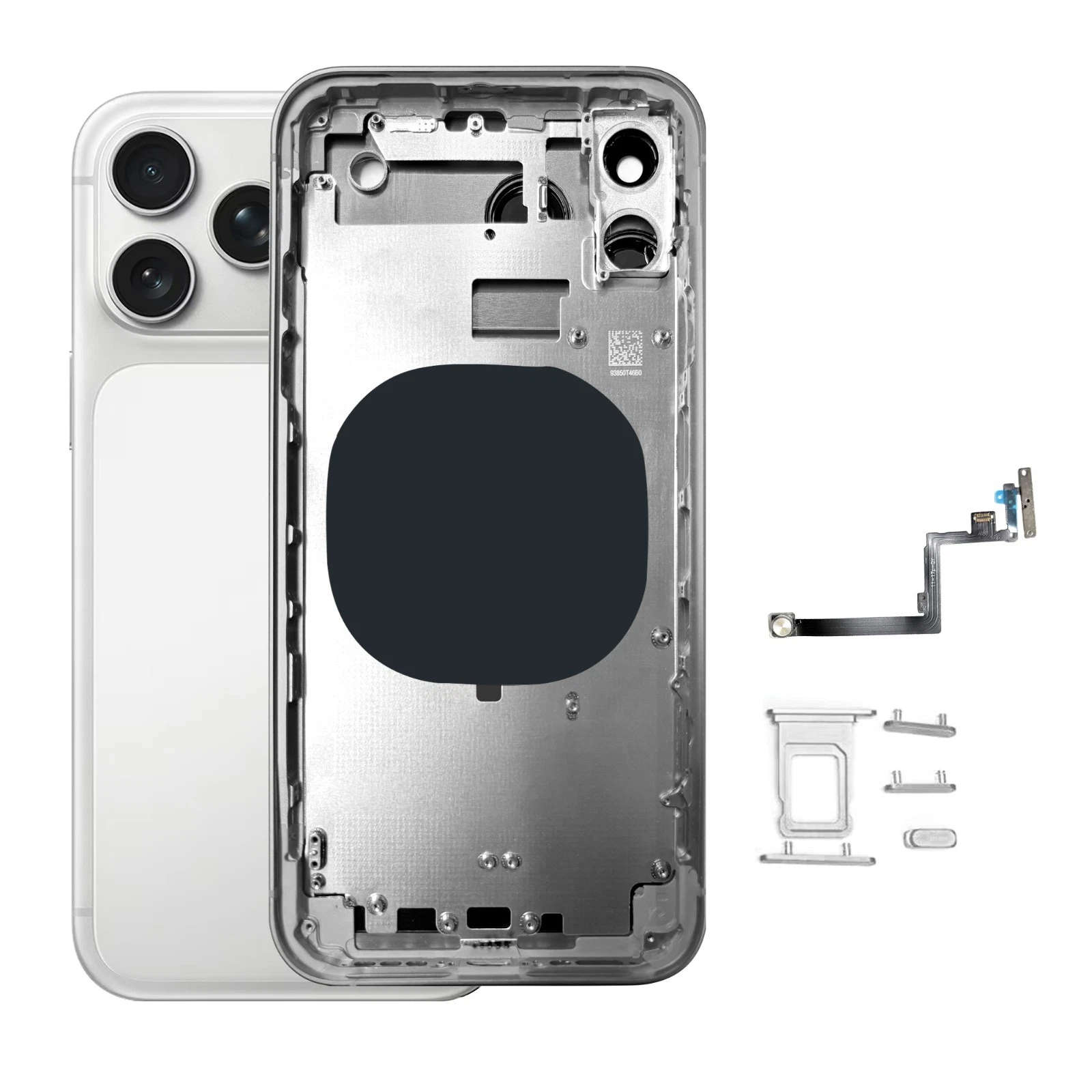 Coque iPhone XR بتصميم iPhone 17 - لون فضي