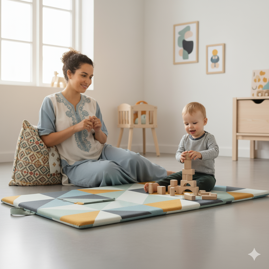 Tapis d’éveil pliable et lavable