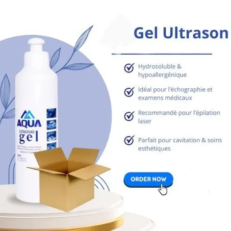 Gel Transparent Pour Ultrasound, Epilation, laser et amcsicement
