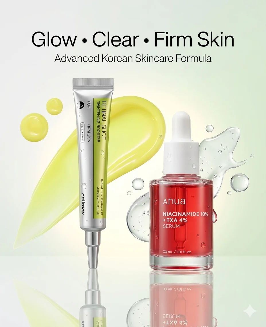 combo  Retinal Shot Tightening Booster  Anua Niacinamide 10% + TXA 4% Serum