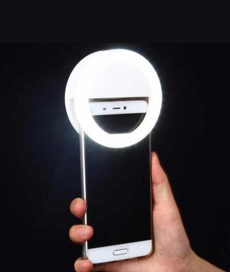 LED Selfie Ring Light Mobile Phone Clip-On Lamp Portable USB Charge