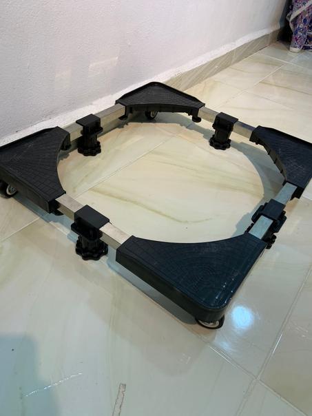 حامل الثلاجة والغسالة 2 في 1 + مضادات للاهتزاز