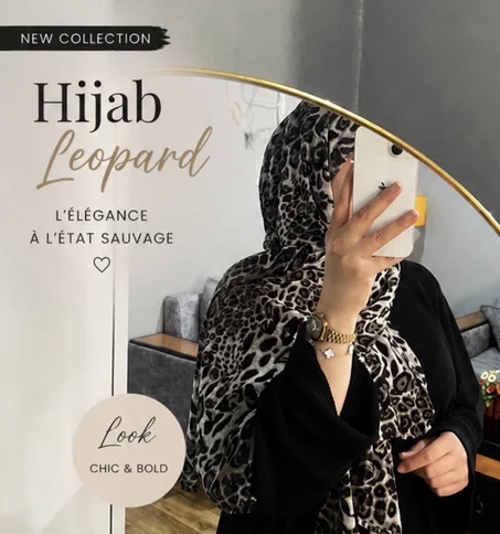 Foulard leopard gris