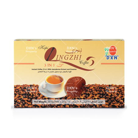 قهوة لينجز ي 3 في1 DXN LINGZHI BLACK COFFEE