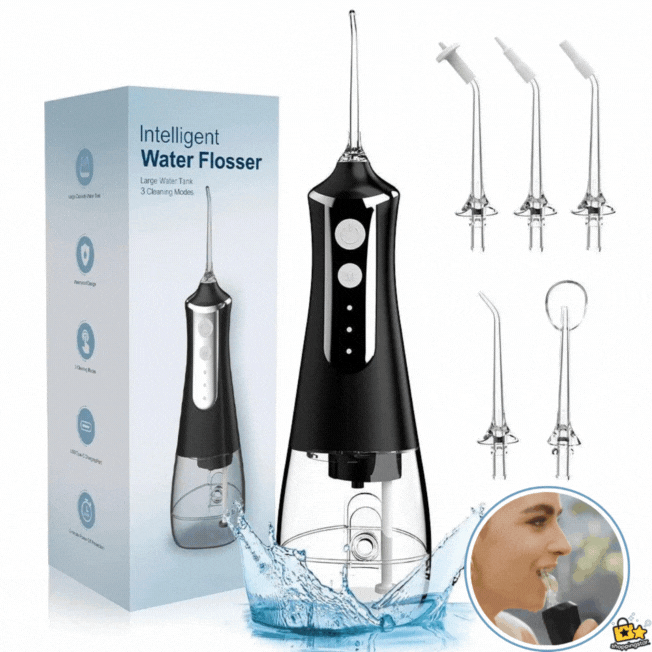 جهاز تنظيف الأسنان بالماء الكهربائي
