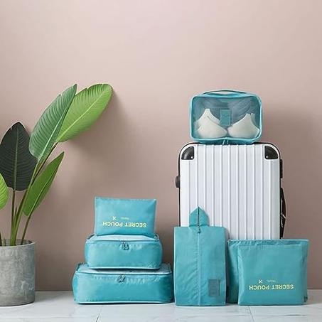 6 قطع حقيبة سفر للسفر ، أكياس تخزين ، حقيبة سفر