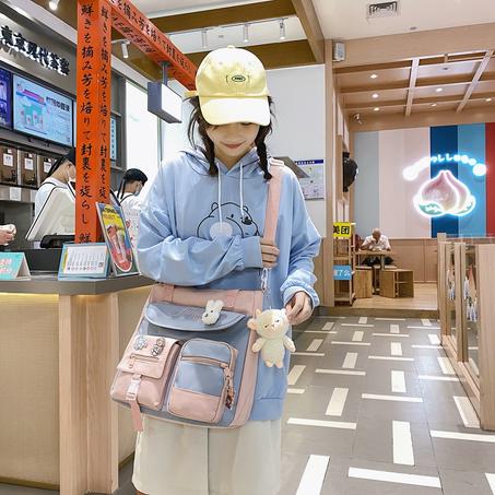 حقيبة كتف عصرية للبنات للسفر والكلية.