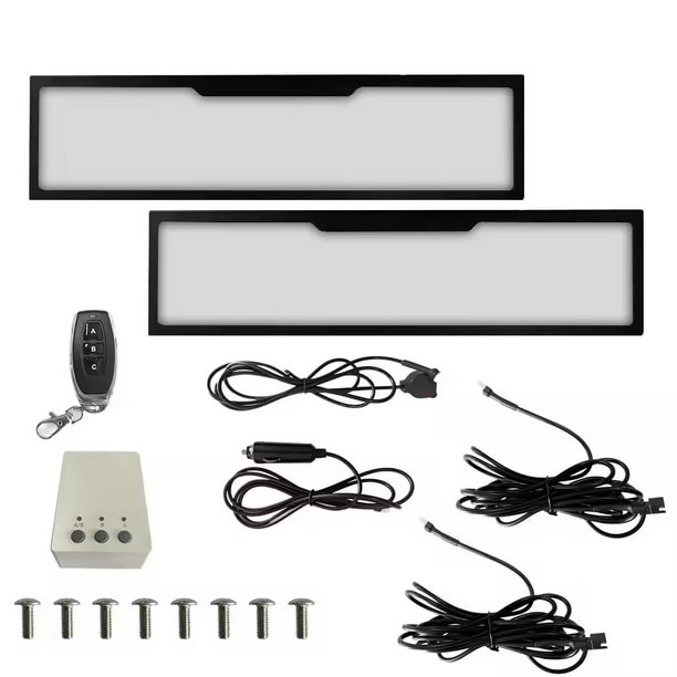 غطاء لوحة الترخيص مع جهاز تحكم عن بعد للسيارات