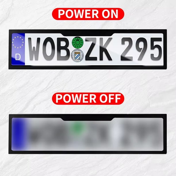 غطاء لوحة الترخيص مع جهاز تحكم عن بعد للسيارات