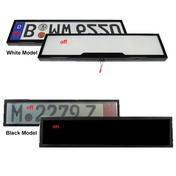 غطاء لوحة الترخيص مع جهاز تحكم عن بعد للسيارات