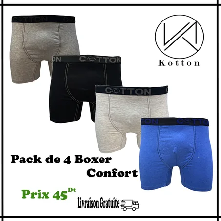 Pack de 4 boxeur confort